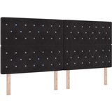 vidaXL Postelja z vzmetnico Črna 200x200 cm Žamet, (22052226) | Shoptok.si