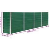  Povišena vrtna gredica 320 x 40 x 77 cm pocinčani čelik zelena | shoptok.hr