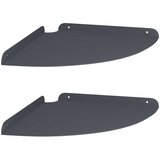  Lebdeća polica s policom 2 pcs Antracit 30 x 30 x 2 cm - Antracit 30 cm 2 | shoptok.hr