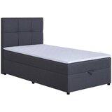 MID.YOU POSTELJA Z VZMETNICO 100 cm x 200 cm , tekstil, leseni material temno siva | Shoptok.si