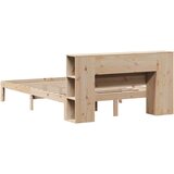 vidaXL Knjižna postelja brez vzmetnice 140x200 cm trdna borovina | Shoptok.si