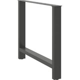  Noge za blagovaonski stol antracit boje 2 kom 90 x (72-73) cm čelik | shoptok.hr