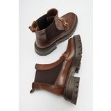 LuviShoes VESPER Tan Buckle Women's Chelsea Boots | ePonuda.com