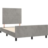  Okvir za krevet s uzglavljem svjetlosivi 120x200 cm baršunasti | shoptok.hr
