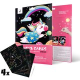  magične slike za grebanje za decu - Unicorn - 4 kom Cene