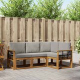  Set vanjskih sofa 4 kom. Prirodna i svijetlo siva | shoptok.hr