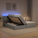  LED krevet za pohranu s madracem Svjetlosiva 180 x 200 cm | shoptok.hr