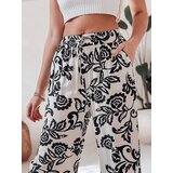 DStreet Spodnie damskie wide leg w kwiaty LOVEGARDEN czarne | Shoptok.si