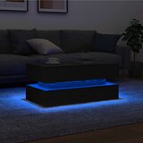  Klub stolić s LED svjetlima crni hrast 90x50x40 cm | Eponuda.com