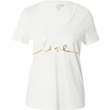 Vero_Moda Majica 'LOVE' zlatna / bijela