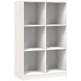 Maison Chic Knjižna omara - Knjižni regal bela 70x33x110 cm trdna borovina, (21725267) Cene