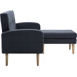  Kutna garnitura s presvlakom od tkanine 186 x 136 x 79 cm tamnosiva | shoptok.hr