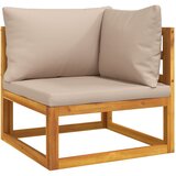 Maison Chic Segmentni kotni kavč - Sofa - Kanape s taupe blazinami trdna akacija, (21727274) Cene