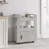  Kolica siva boja betona 60x45x80 cm konstruirano drvo Cijene