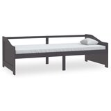vidaXL trosed z ležiščem temno siva trdna borovina 90x200 cm | Shoptok.si