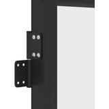 Sobna vrata tanka crna 83 x 201 5 cm kaljeno staklo i aluminij | shoptok.hr