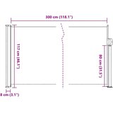  Uvlačiva bočna tenda 117 x 300 cm plava | shoptok.hr
