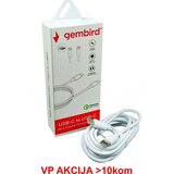 Gembird CCP-AMCM-AMCM-1.8M** USB 2.0 Type-C to Type-C cable (AM/CM), QC3.0, 1.8m WHITE (135) fo Cene