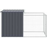  Kućica za pse s igralištem antracit 110 x 201 x 110 cm čelična | shoptok.hr