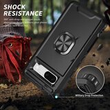 INORCO Za Google Pixel 7a hibridni trdi PC mehak TPU ovitek za telefon Ring Car Mount Kickstand Shockproof Cover, (22035907) | Shoptok.si