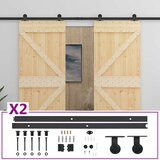  Klizna vrata 2 kom. 80 x 210 cm Masivna borovina | shoptok.hr