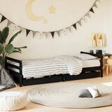 The Living Store Otroški posteljni okvir s predali črn 90x200 cm trdna borovina - Otroški Posteljni Okvir, (21625307) | Shoptok.si