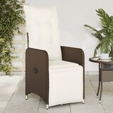Maison Chic Nastavljivi vrtni stoli - Stol za vrt 2 kosa z blazinami rjav poli ratan JS88, (21877992) | Shoptok.si