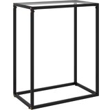 vidaXL Konzolna mizica prozorna 60x35x75 cm kaljeno steklo Cene
