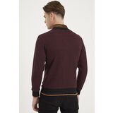 Dewberry 1021 MEN'S SWEATSHIRT-DOTTED BURGUNDY | shoptok.hr