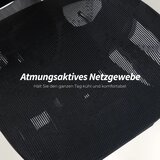  Ergonomska uredska stolica s podesivim osloncem naslonima za ruke i noge mrežasta crna | shoptok.hr