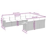 vidaXL 10-dijelni set vrtnih sofa s jastucima bež od poliratana | shoptok.hr