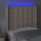  LED uzglavlje boja cappuccina 83x16x118/128 cm od umjetne kože | shoptok.hr