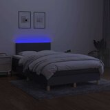  Box spring s madracem LED tamnosivi 120 x 200 cm tkanina | shoptok.hr