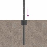  Stup za ogradu 22 pcs Siva 120 cm Čelik | shoptok.hr