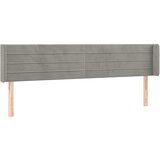 The Living Store vzglavje z ušesi svetlo sivo 183x16x78/88 cm žamet - vzglavje, (21418425) | Shoptok.si