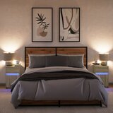  Noćni ormarići s LED svjetlima 2 kom boja hrasta sonome | shoptok.hr