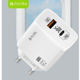 BAVIN punjač 36W USB-A + USB-C bela cene