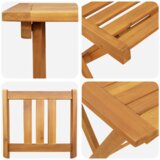  3-dijelni sklopivi bistro set od masivnog bagremovog drva | shoptok.hr
