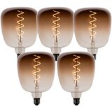 LUEDD Komplet 5 E27 zatemnitvenih LED žarnic G140 rjave barve 4,9 W 110 lm 1800 K | Shoptok.si