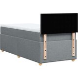 vidaXL Box spring postelja z vzmetnico svetlo siva 80x200 cm blago | Shoptok.si