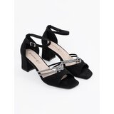 GOODIN Black suede heeled sandals | Shoptok.si