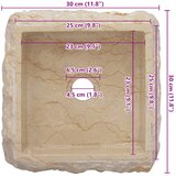  Umivaonik krem 30 x 30 x 13 cm mramorni | shoptok.hr