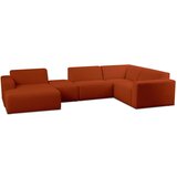 Scandic Ciglasta kutna garnitura od bouclé tkanine (u obliku slova "U") Roxy – | shoptok.hr