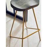 Premier Housewares Barsko stol iz masivnega bresta v zlati barvi/v naravni barvi (višina sedeža 78 cm) District – | Shoptok.si