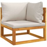  Sedežna garnitura 4-delna svetlo sive blazine trden les | Shoptok.si