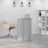 vidaXL Sprejemna miza siva sonoma 55x50x103,5 cm inženirski les | Shoptok.si