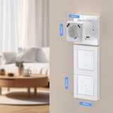  Immax NEO 07552L - Pametna utičnica tip F 16A/230V + 1x USB-A + 1x USB-C PD 20W | Eponuda.com