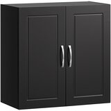 SoBuy stenska omarica z dvema vratoma v črni barvi v skandinavskem slogu, (20814731) | Shoptok.si