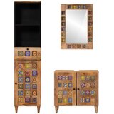  Set namještaja za kupaonicu 3 pcs Prirodna Čvrsto drvo manga | shoptok.hr