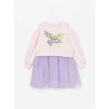 LC Waikiki Girl's Dress with a Crew Neck Printed Long Sleeve | shoptok.hr